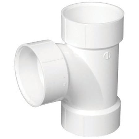 Charlotte Pipe And Foundry Charlotte Pipe Schedule 40 6 in. Hub X 6 in. D Hub PVC Sanitary Tee 1 pk PVC004001600